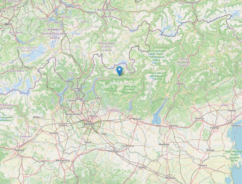 Map showing the location of Triangia Tree Glamping